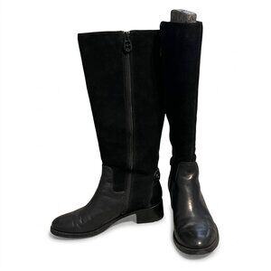 Etienne Aigner Black Knee-High Women's Riding Boots